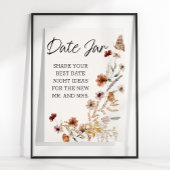  kleine bloemen Datum nacht Poster