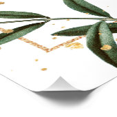 Kleine bloemen en bladeren met Geweldige God Quote Perfect Poster (Hoek)