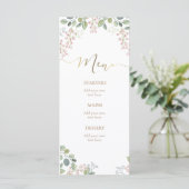 kleine bloemen en groen Menu (Staand voorkant)