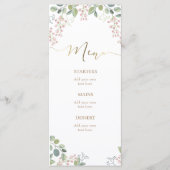 kleine bloemen en groen Menu (Voorkant)