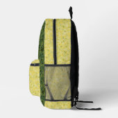 Kleine Bloemen gele en groene achtergrond Bedrukte Rugzak (Rechts)