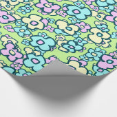 Kleine bloemen goedaardige, kleurrijke kunst van d cadeaupapier (Hoek)