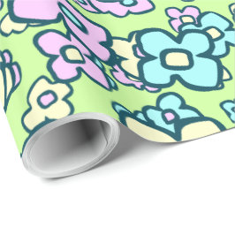 Kleine bloemen goedaardige, kleurrijke kunst van d cadeaupapier