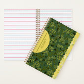 KLEINE BLOEMEN GROEN & GEEL NOTITIEBOEK (Binnen)