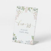 Kleine bloemen gunsten voetstuk teken reclamebord met voetstuk (Voorkant)