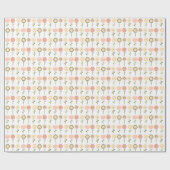  Kleine Bloemen in een Row Wrapping Papier (Vlak)