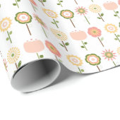  Kleine Bloemen in een Row Wrapping Papier (Rol Hoek)