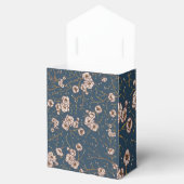 Kleine bloemen lichtblauw patroon bedankdoosjes (Geopend)