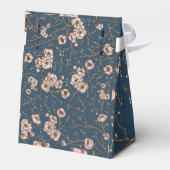 Kleine bloemen lichtblauw patroon bedankdoosjes (Achterkant)