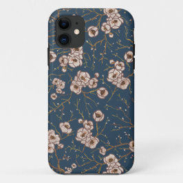 Kleine bloemen lichtblauw patroon Case-Mate iPhone case