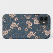 Kleine bloemen lichtblauw patroon Case-Mate iPhone case (Achterkant (horizontaal))