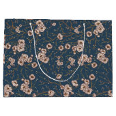 Kleine bloemen lichtblauw patroon groot cadeauzakje (Achterkant)