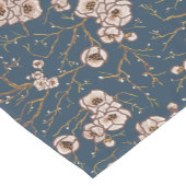 Kleine bloemen lichtblauw patroon korte tafelloper (Hoek)