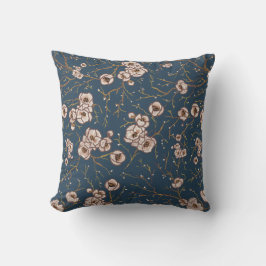 Kleine bloemen lichtblauw patroon kussen