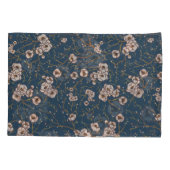 Kleine bloemen lichtblauw patroon kussensloop (Achterkant-Links)