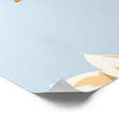 Kleine bloemen met violet en crème verwerpen vlekk poster (Hoek)