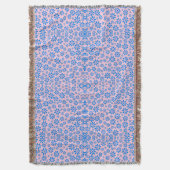 Kleine bloemen Pattern.Blue 02.b Roze BG Deken (Voorkant Verticaal)