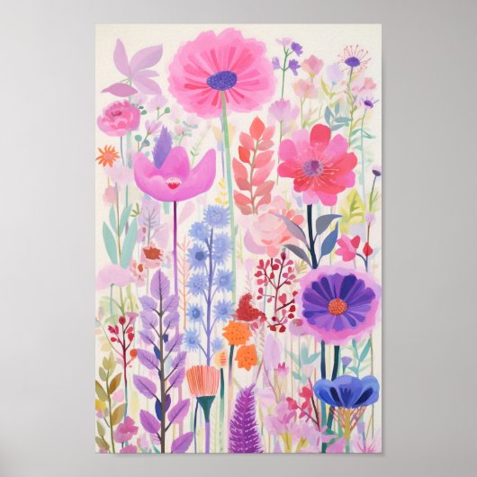  kleine bloemen poster (Voorkant)