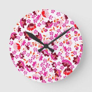 Kleine bloemen ronde klok