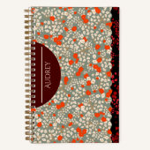 KLEINE BLOEMEN ROOD & GROEN NOTITIEBOEK (Voorkant)