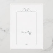 Kleine bloemen verjaardag elke leeftijd folie uitnodiging (Achterkant)