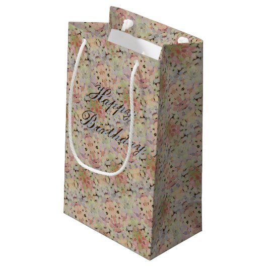 Kleine  Bloemen Verjaardag Klein Cadeauzakje (Achterkant Gekanteld)