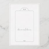 Kleine bloemen verlovingsfeest folie uitnodiging (Achterkant)