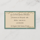 Kleine bloemen : Visitekaartjes (Achterkant)