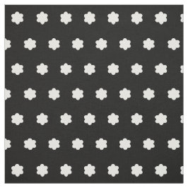 Kleine bloemen zwart en witte bloem stof