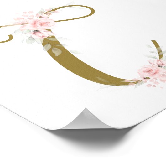 Kleine bloemenbaby's eerste shower-kraamkamer poster (Hoek)