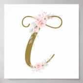 Kleine bloemenmeisje baby's eerste shower nursery poster (Voorkant)