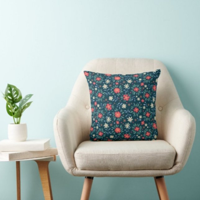 Kleine bloemenprint Modern werpkussen Kussen (Creator heeft geüpload)