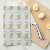Kleine bloemenprint theedoek (Quarter Fold)
