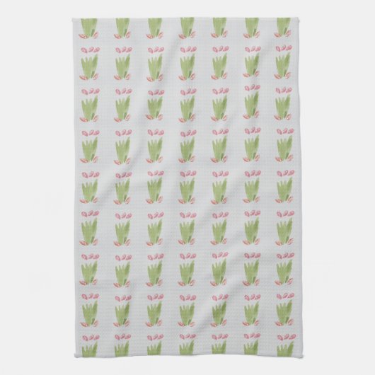 Kleine bloemenprint theedoek (Verticaal)