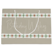 Kleine bloemenstreep groot cadeauzakje (Voorkant)