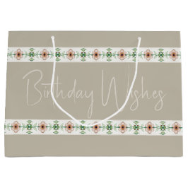 Kleine bloemenstreep groot cadeauzakje