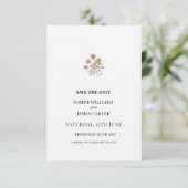 Kleine Bloemige Bruiloft Save The Date (Staand voorkant)