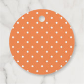 Kleine Bloemige Oranje Bruidsdouche Bedankjes Labels (Achterkant)
