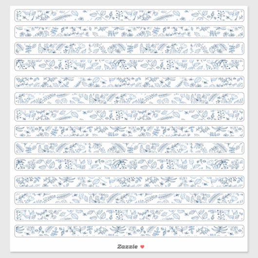 Kleine bloemranden Boho-bloemen Sticker (Vel)