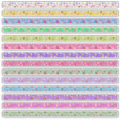 Kleine bloemranden kleuren assorti sticker (Voorkant)