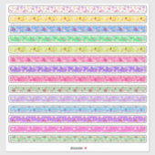 Kleine bloemranden kleuren assorti sticker (Vel)