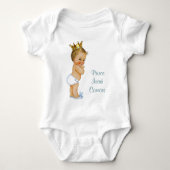 Kleine Blonde Prins Gepersonaliseerd Romper (Voorkant)