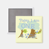 Kleine Bluebird 1e verjaardag Tshirts en geschenke Magneet (Voorkant / Achterkant)