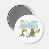 Kleine Bluebird 1e verjaardag Tshirts en geschenke Magneet (Voorkant / Achterkant)