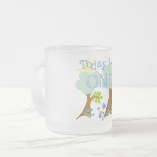 Kleine Bluebird 1e verjaardag Tshirts en geschenke Matglas Koffiemok (Voorkant links)