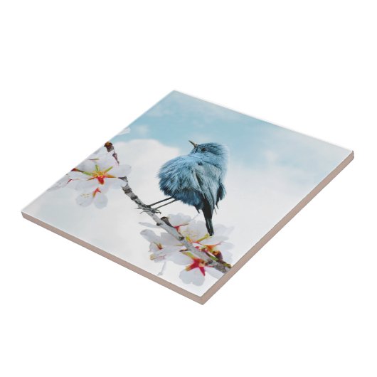  kleine Bluebird Tegeltje (Zijkant)