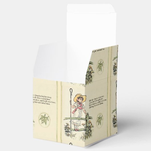 Kleine Bo-Peep: Klassieke Kate Greenaway Kwekerij Bedankdoosjes (Geopend)