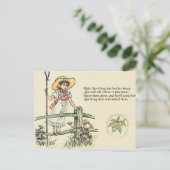 Kleine Bo-Peep: Klassieke Kate Greenaway Kwekerij Briefkaart (Staand voorkant)
