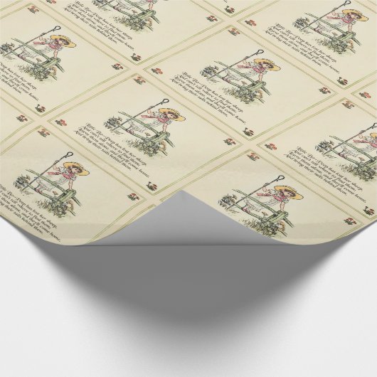 Kleine Bo-Peep: Klassieke Kate Greenaway Kwekerij Cadeaupapier (Hoek)