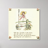 Kleine Bo-Peep: Klassieke Kate Greenaway Kwekerij Canvas Afdruk (Voorkant)